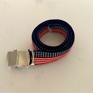 Men's Belt Red, White, Blue American Woven Belt Size 38 Patriotic America